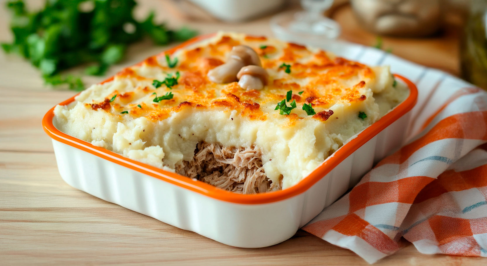 Escondidinho de batata com Ave Fiesta